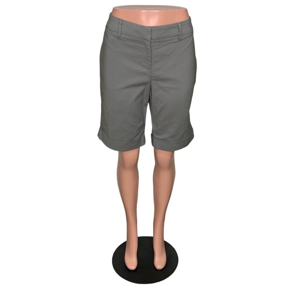 RW&CO Bermuda Shorts Belt Loops One Small Front Pocket Gray Size 14